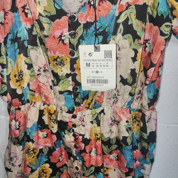 NWT Zara Mini Floral Dress - Picture 7 of 12